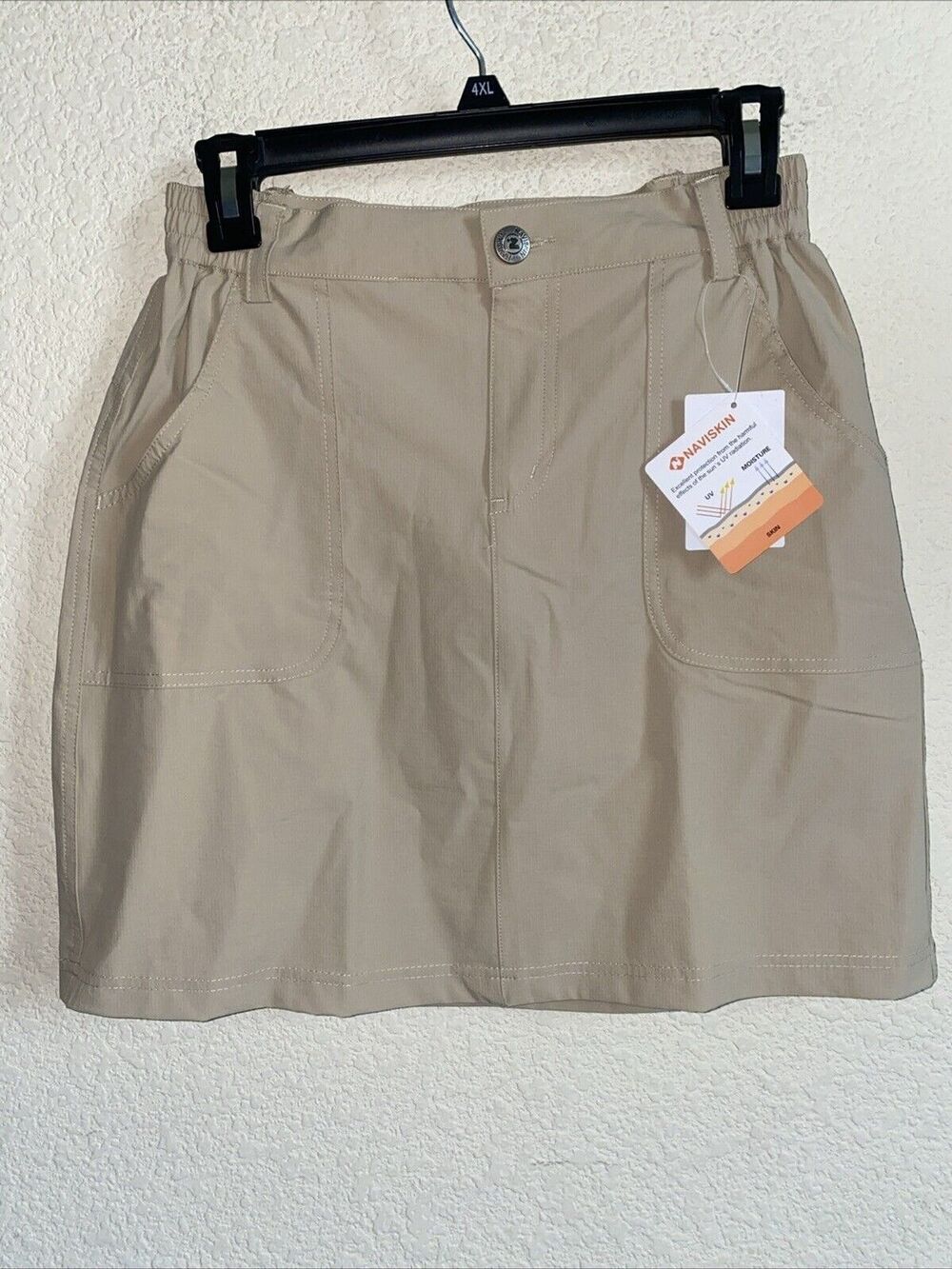 Naviskin Skort Womens Stretch Tennis Golf Athletic Zip Pocket Hiking UPF New  S